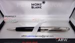 Perfect Replica Montblanc Meisterstuck Vertical Lines Stainless Steel Cap Black Ballpoint Pen